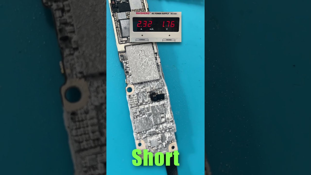 iPhone motherboard short circuit hunting with freeze spray - Professional iPhone repair