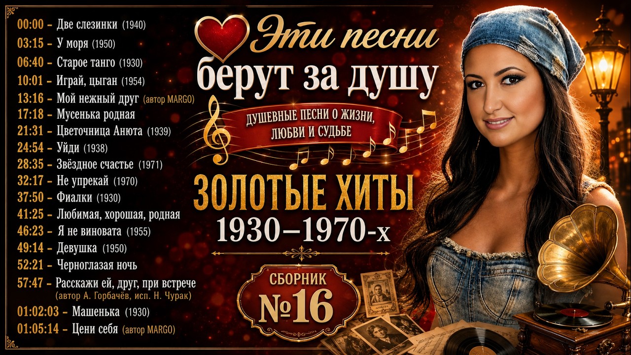 ❤️ Старое Танго, Фиалки, Цветочница Анюта 🎶 Золотые Хиты 1930&ndash;1970-х | Душевные Песни | №16