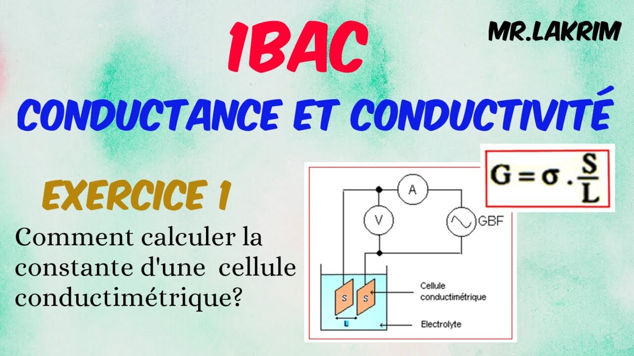 1Bac-Conductance et conductivité-Exercice 1