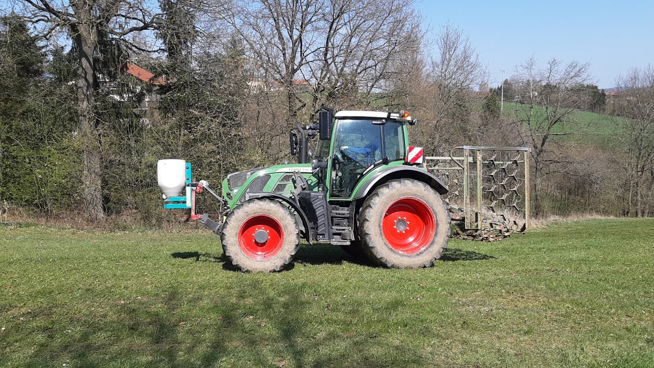 Grünlandpflege 2020 | Wiesen schleppen mit Fendt 516 Vario