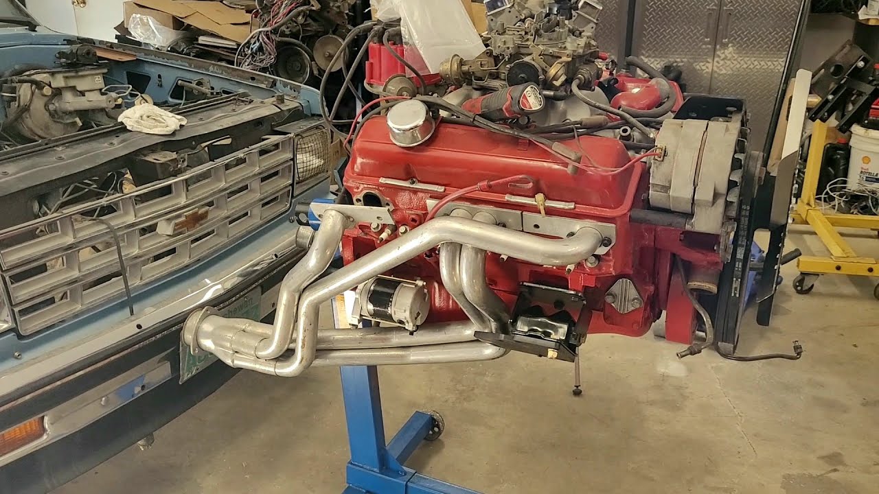 Установка Chevy S-10 350 с длинными коллекторами!!