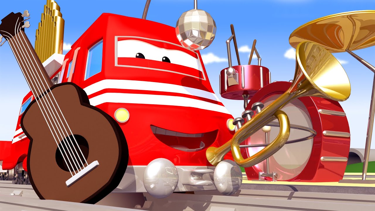 Troy The Train -  The DISCO Train Helps Tony on his Big CONCERT! - Car City ! Train Cartoon for kids