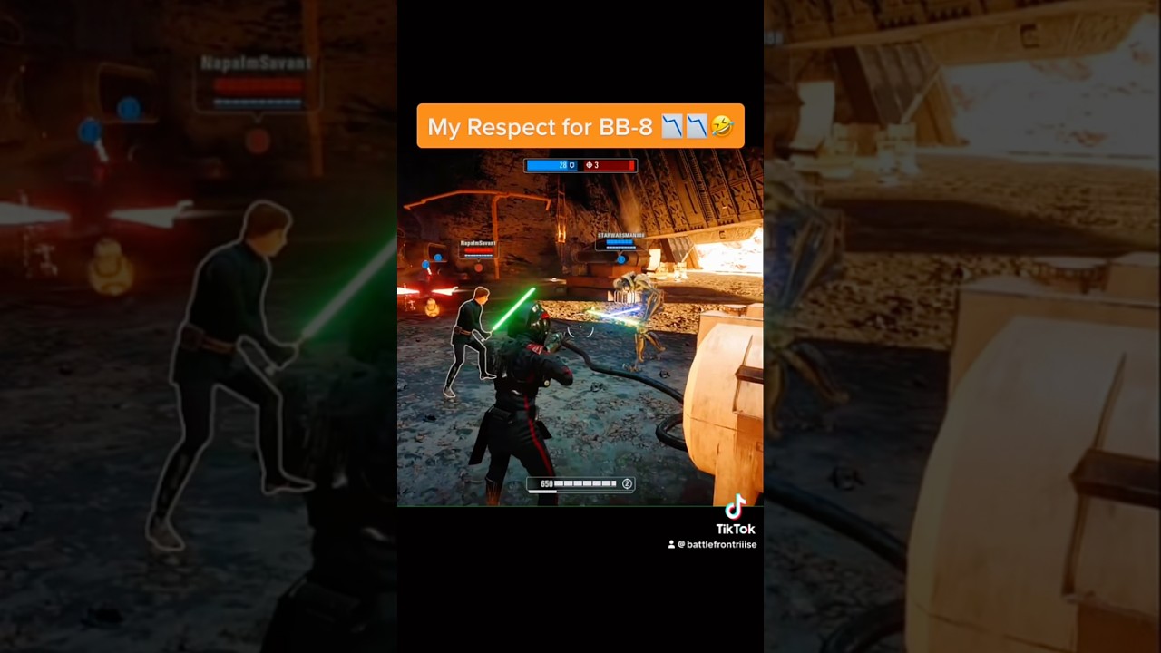 WHY DID BB-8 DO THAT 😂 #battlefront3
