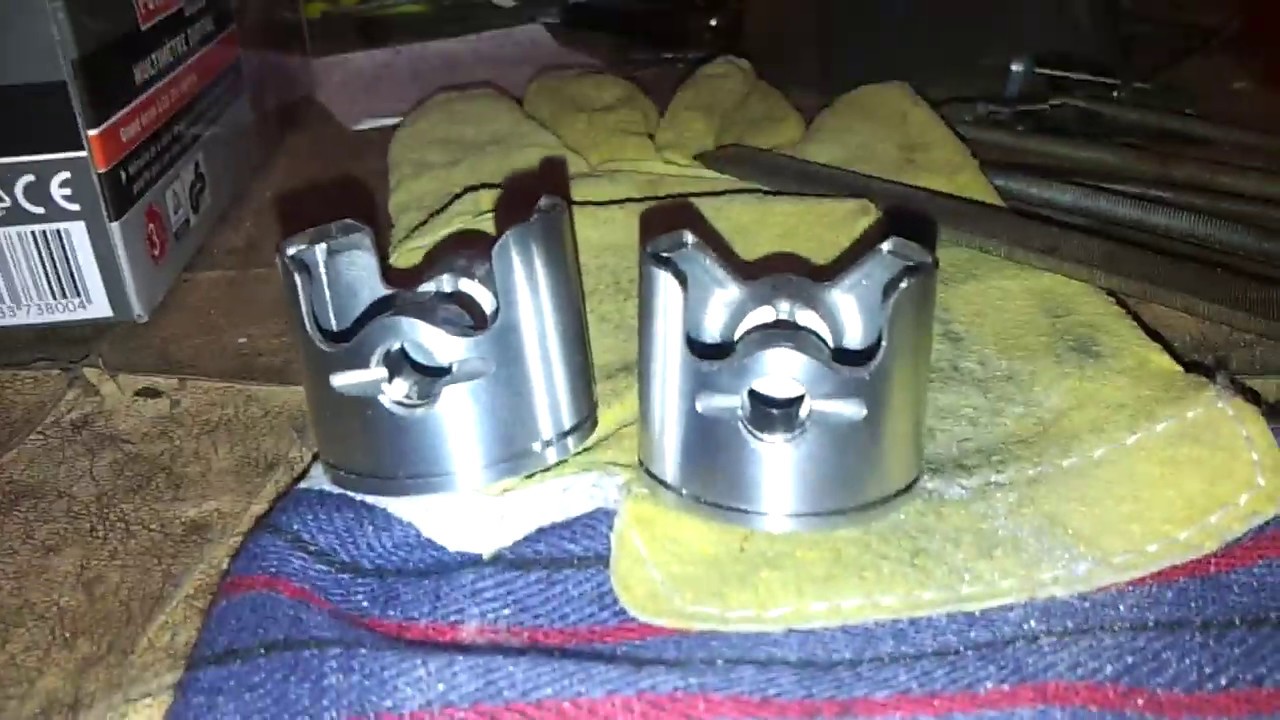 Preparation pistons ,modified pistons zenoah 29cc rcmk twin s520