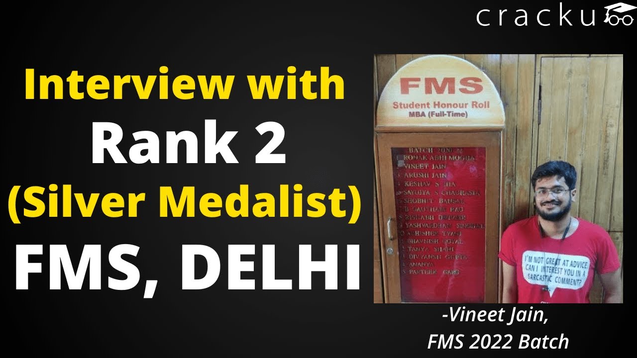 MBA Life at FMS | Acads, Culture, Curriculum | Vineet Jain, Rank 2 at FMS
