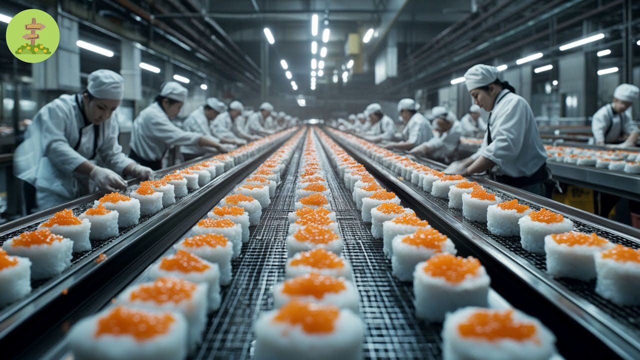 How Millions of Sushi Rolls Are Made in a Factory | Sushi Rolls Factory Process