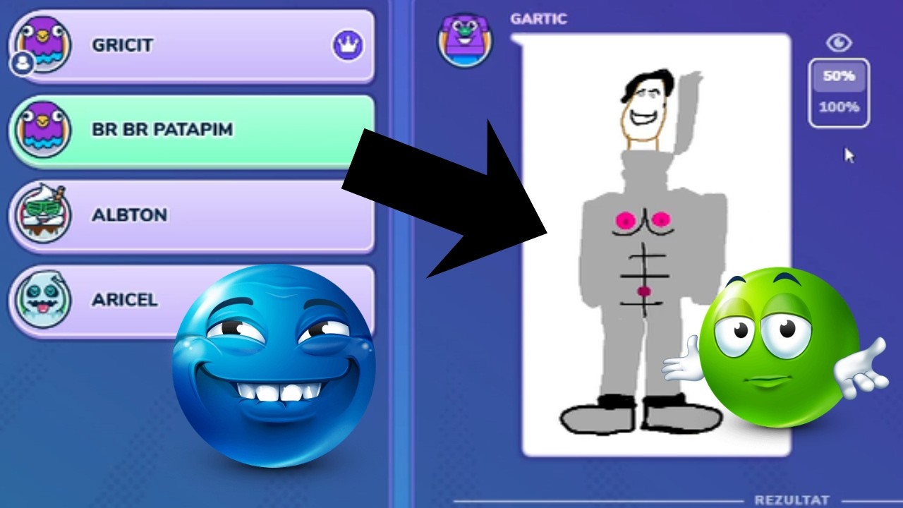 4 terminati joaca Gartic Phone - Gartic Phone part 2