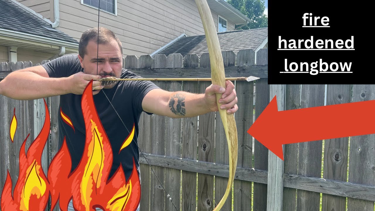From Tree to Tool: Crafting a Fire-Hardened Sweet Gum Bow! [no talking]