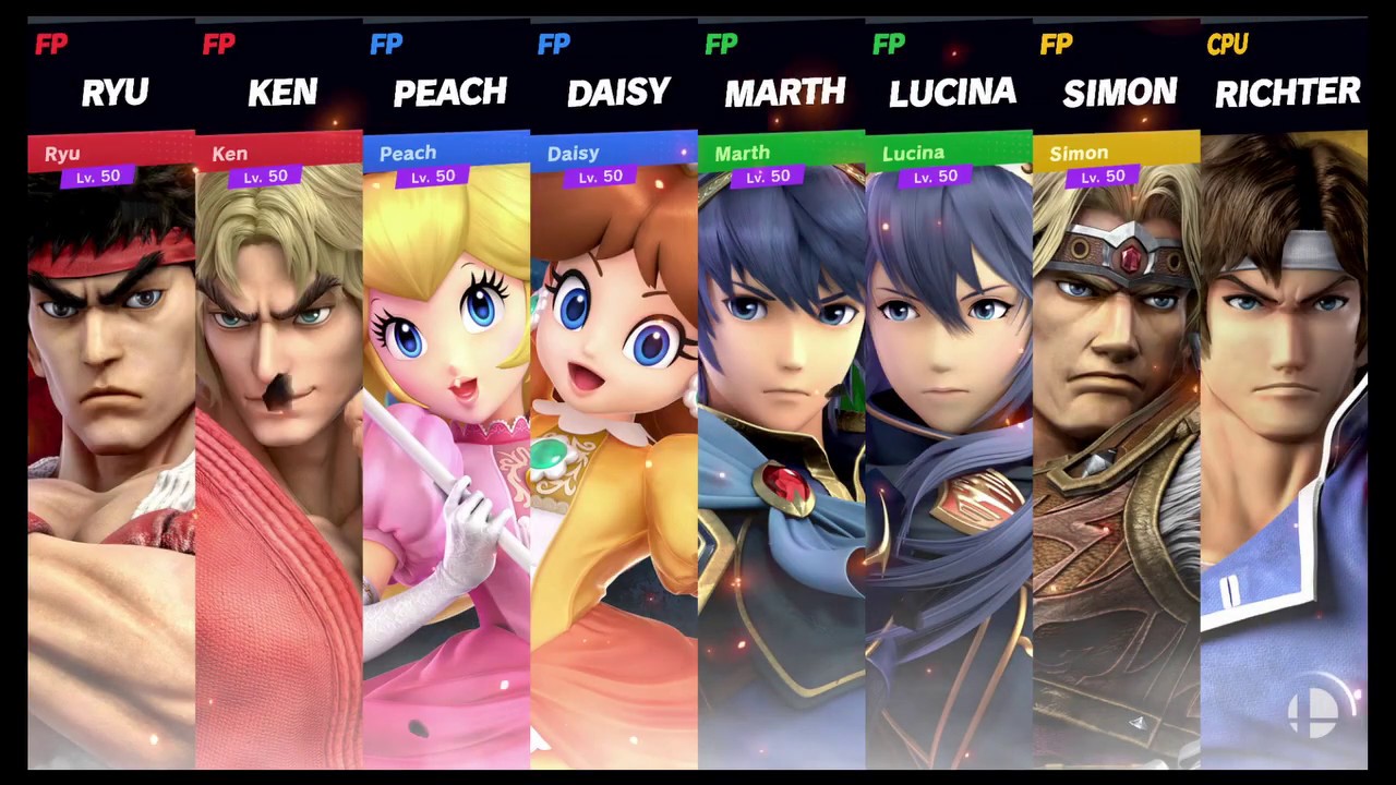 Super Smash Bros Ultimate Amiibo Fights   Request #9597 Originals & Echo 4 team battle