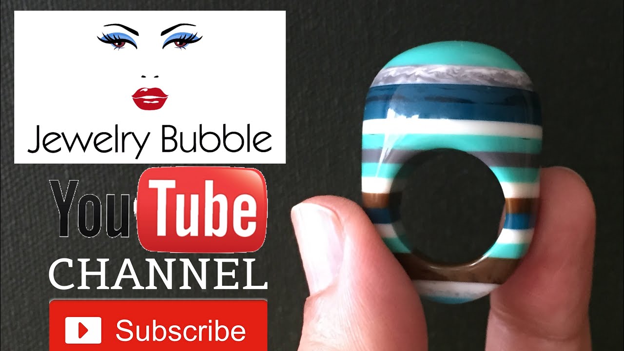 Fashion Jewelry, Chunky Resin Ring Layered Beautiful Colors Product Photo Video