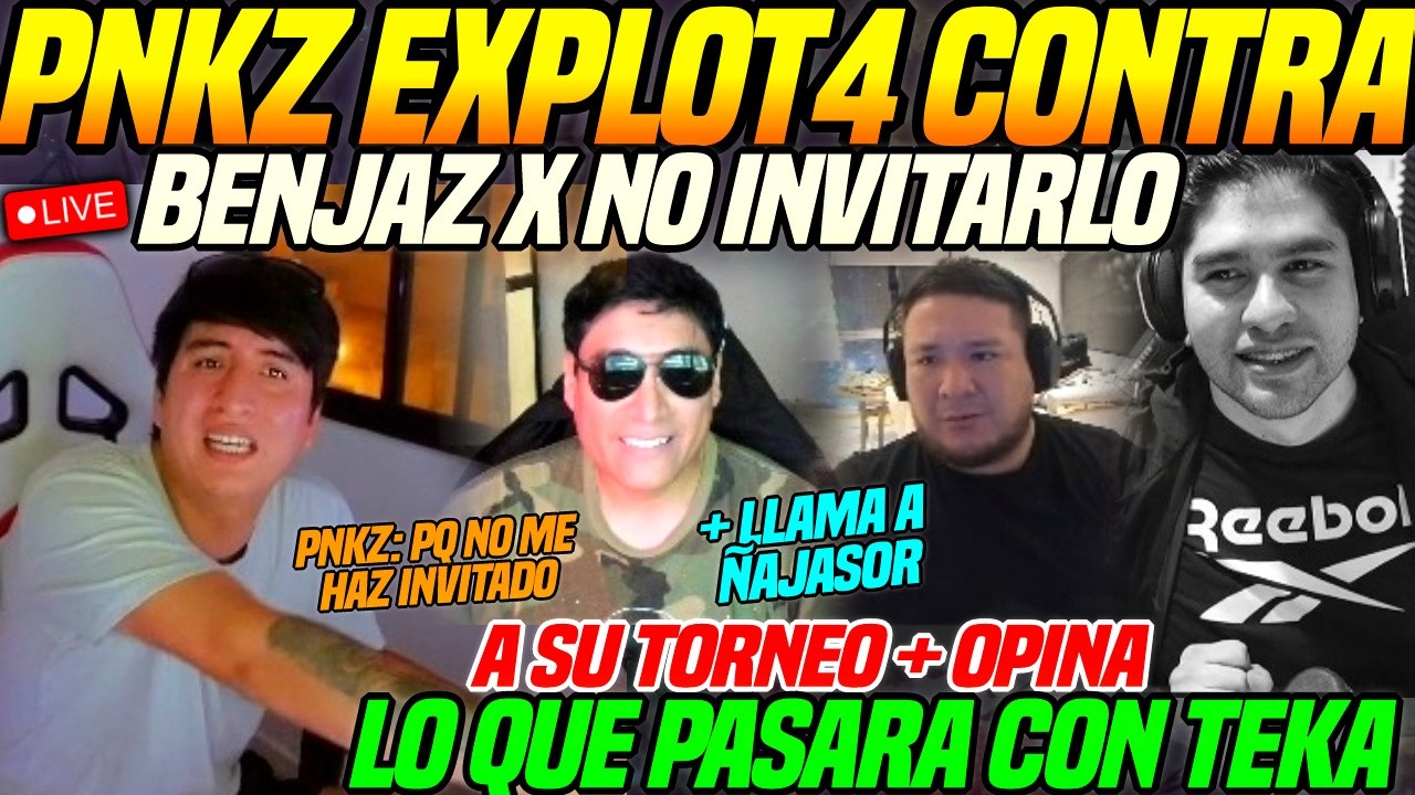😲PNKZ EXPLOTA Contra Benjaz x no INVITARLO a su TORNEO!!😲Opina Sobre lo que Pasara Con Kingteka