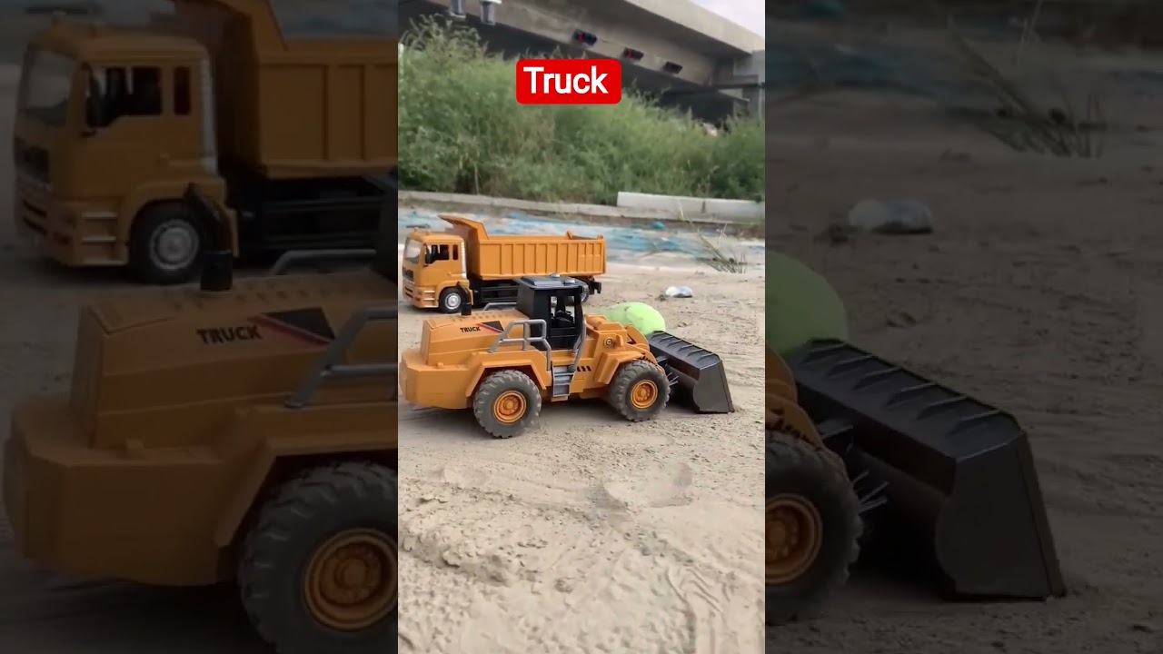 Toy model dump truck and jcb backhoe loader #diecast #viral #shorts