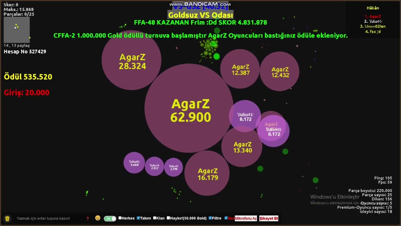 #agarz FS VS YUFUS41 / Ödül 2M