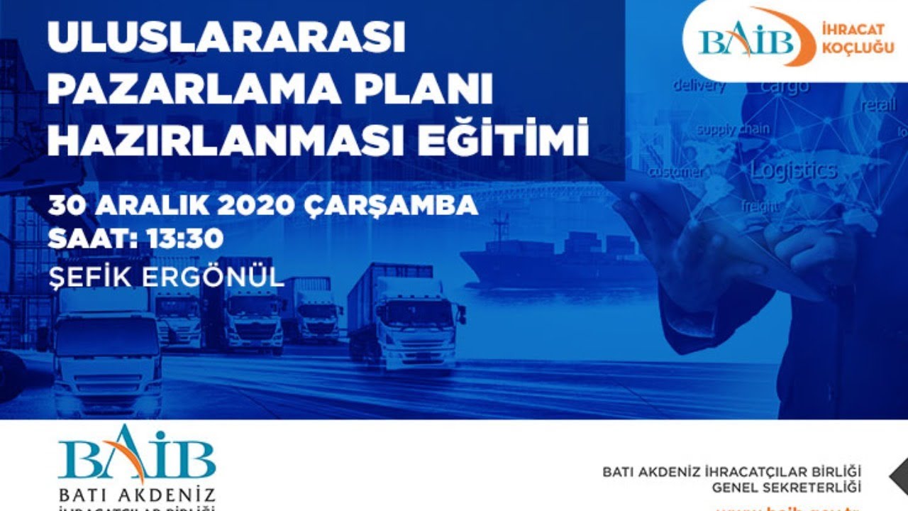 Uluslararası Pazarlama Planı Hazırlanması #BAİB #İhracatKoçluğu #İhracat