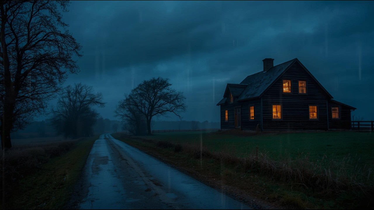 Calming Night Rainfall ASMR | Cozy Night Ambience & Relaxation