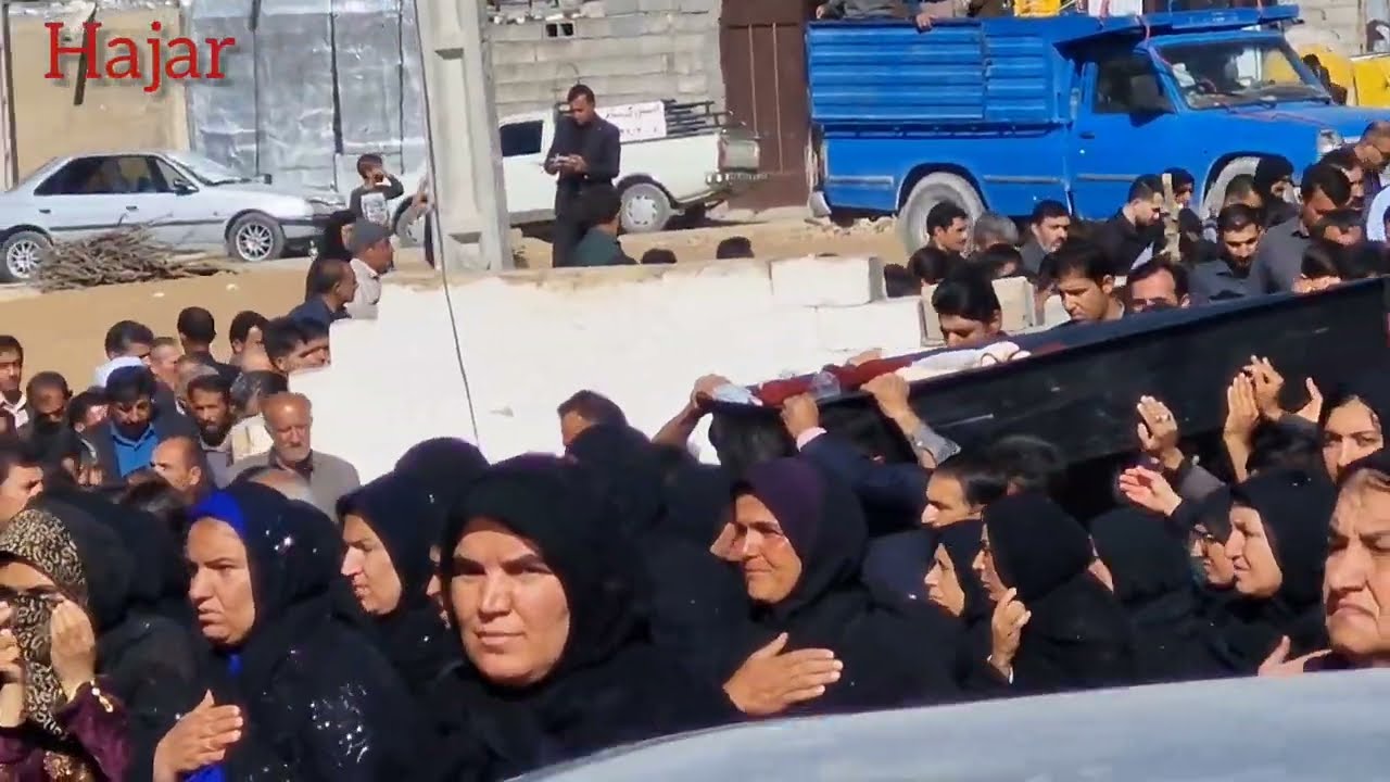 مراسم خاکسپاری بانو نجمه 