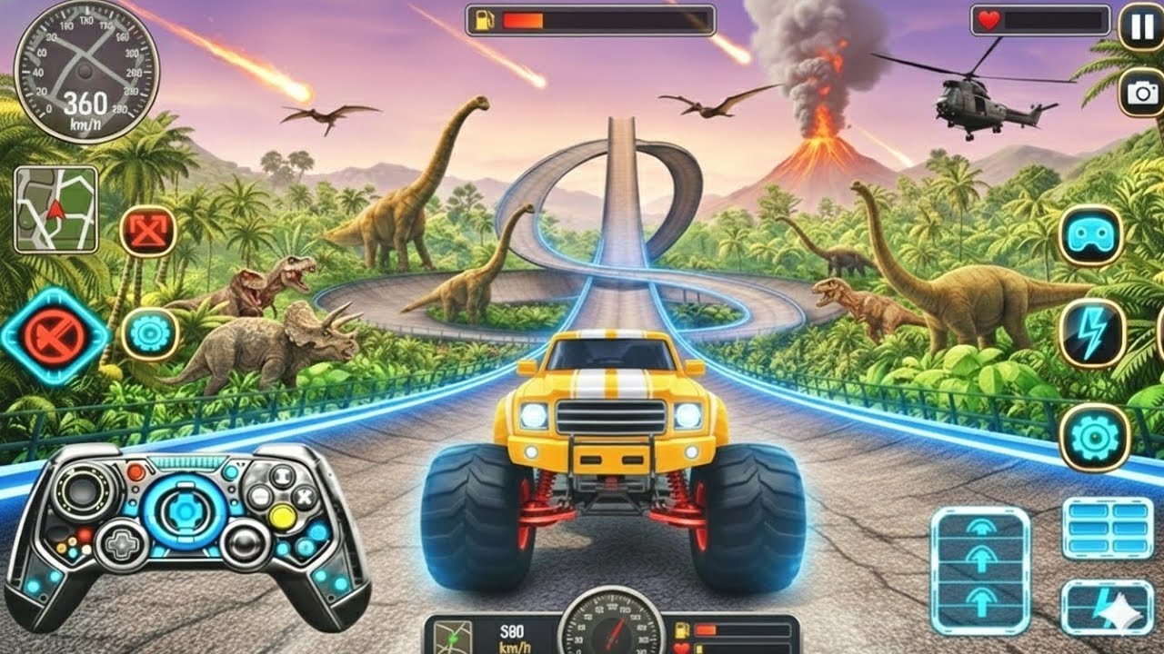 Monster Truck Mega Ramp Extreme Driver – Impossible Car Stunts & GT Racing | Android Gameplay 