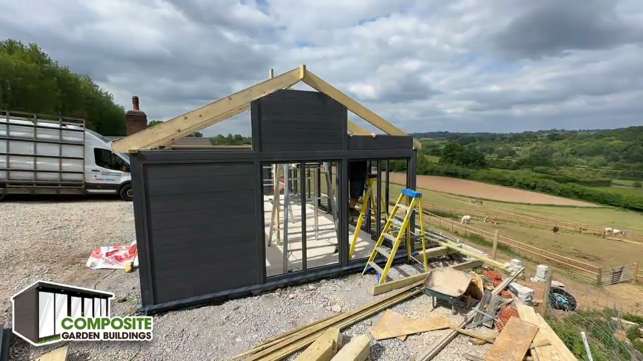 Gable Roof Garden Room Construction Time-Lapse | Thermally Efficient Garden Room