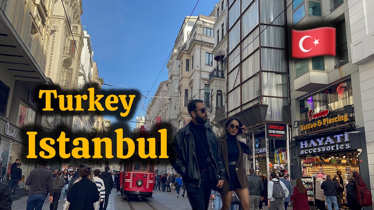 Istanbul 4K walking tour turkey 🇹🇷 Taksim İstiklal 