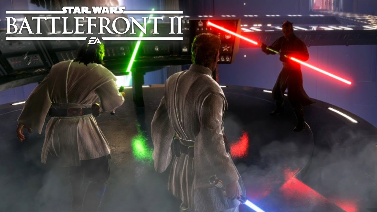 Qui-Gon & Obi-Wan vs Darth Maul (TPM) in Battlefront 2