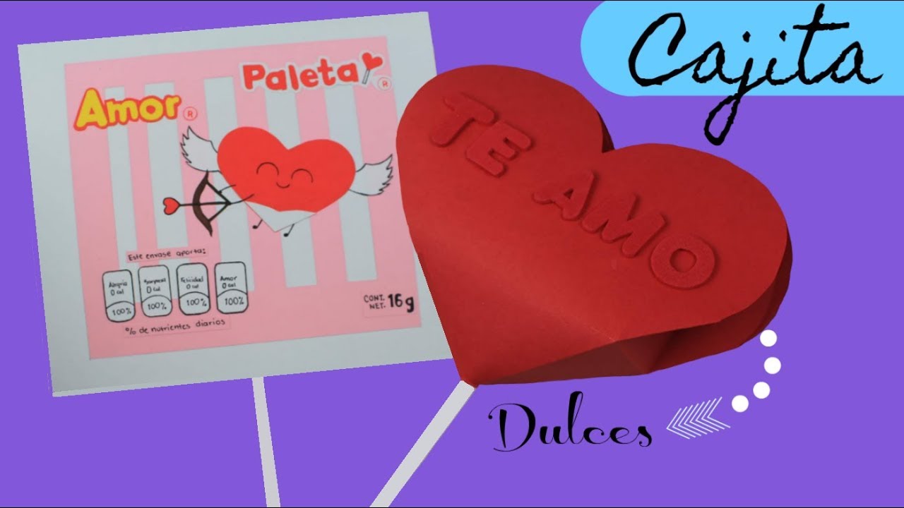 CAJITA en forma de PALETA DE CORAZON para tu NOVIO! FACIL Y ACCESIBLE  | IVONNE E IVETTE