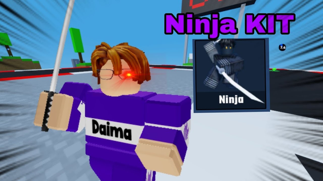 I used the new Ninja kit in Roblox BedwarZ