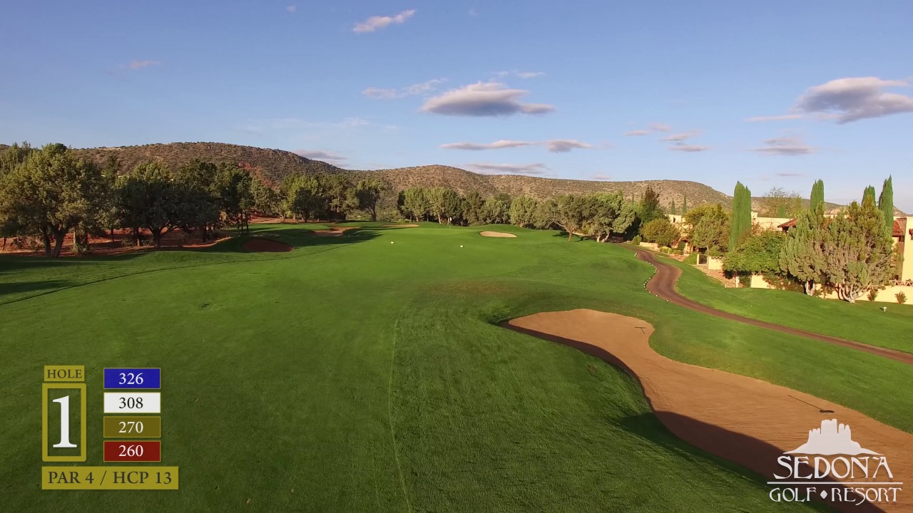 Sedona Golf Resort's 1st Hole Flyover