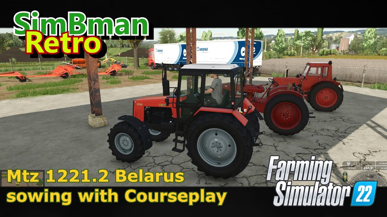 Mtz 1221.2 Belarus sowing with Courseplay / Farming Simulator 22 / FS22, LS22