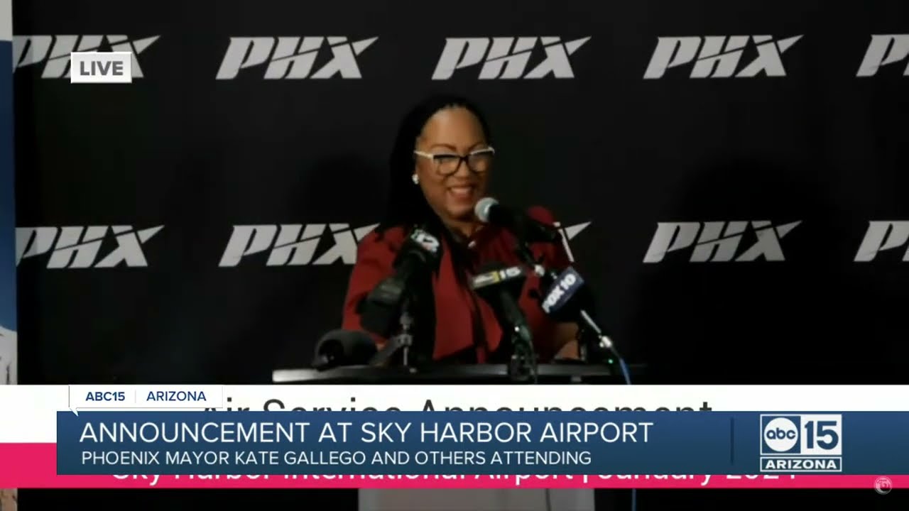 Phoenix Mayor Gallego makes announcement at Phoenix Sky Harbor