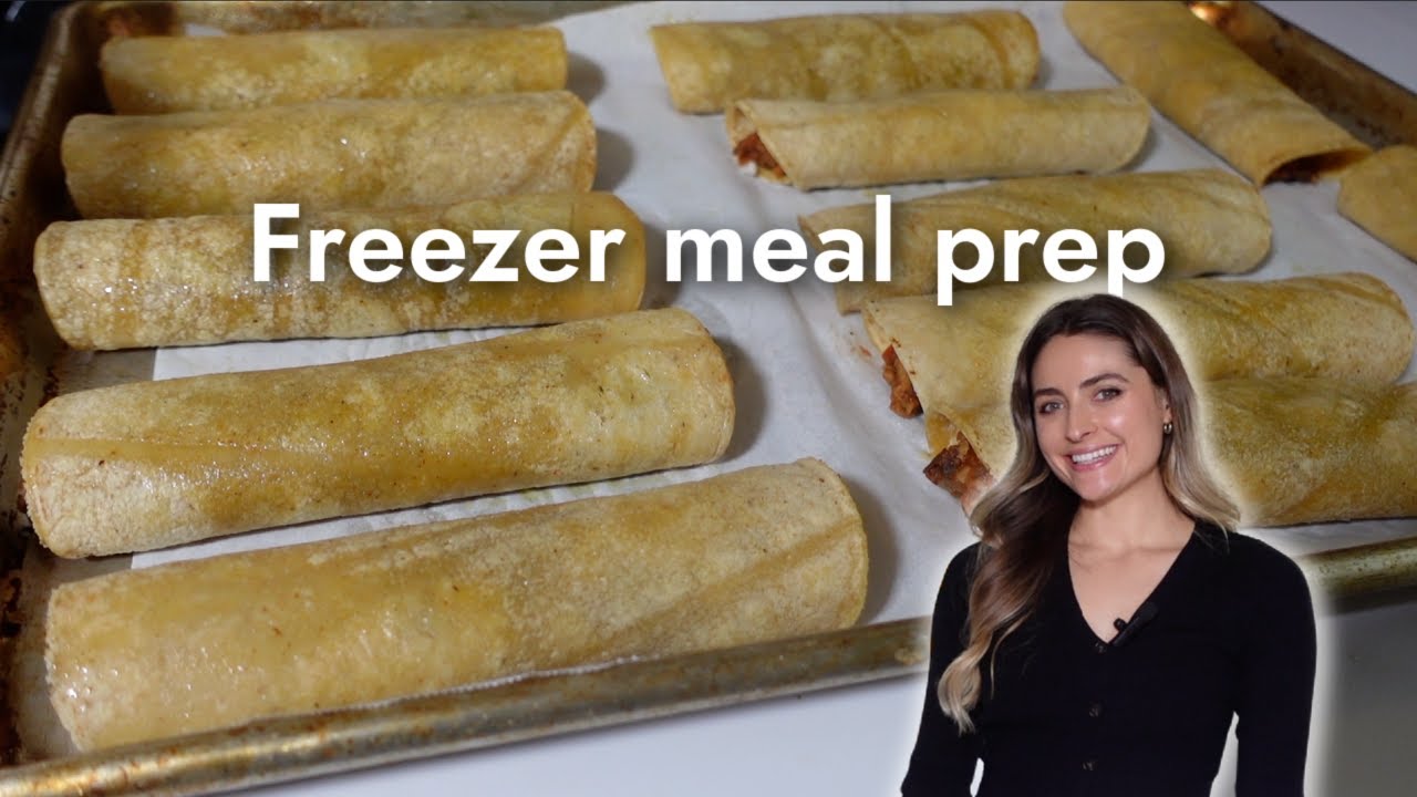 Freezer Meal Prep Taquitos! Plant Based Recipe