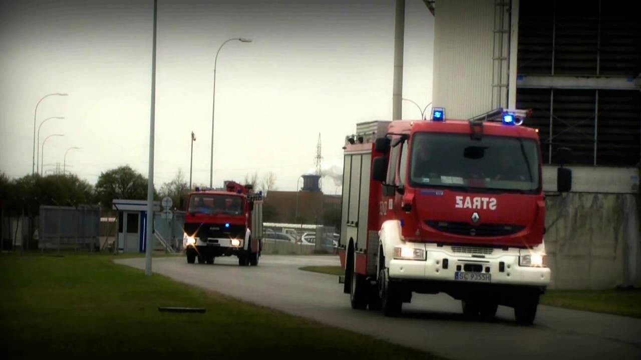 Pożar huty szkła w Częstochowie! - ćwiczenia PSP w zakładzie wysokiego ryzyka!