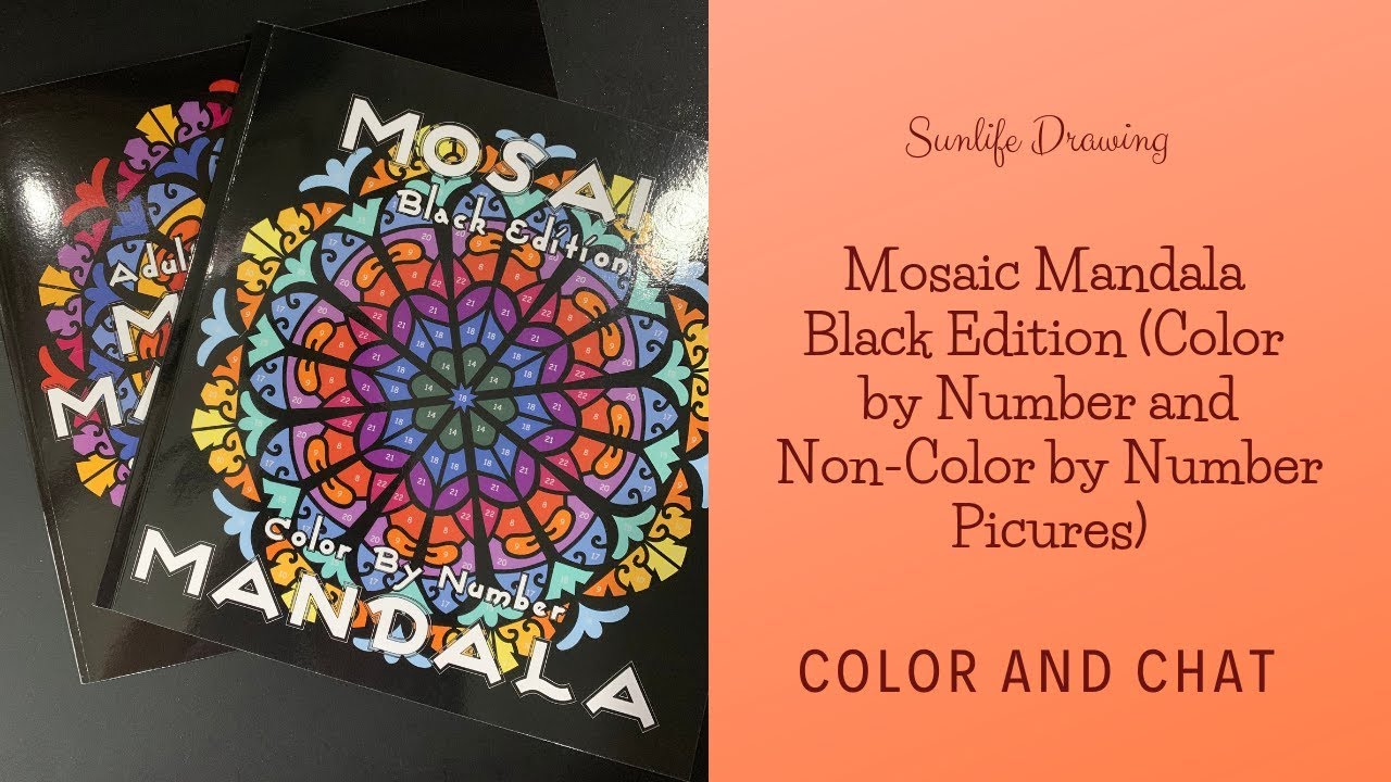 Sunlife Drawing Mosaic Mandala Black Edition Books  - Color and Chat FINALLY!