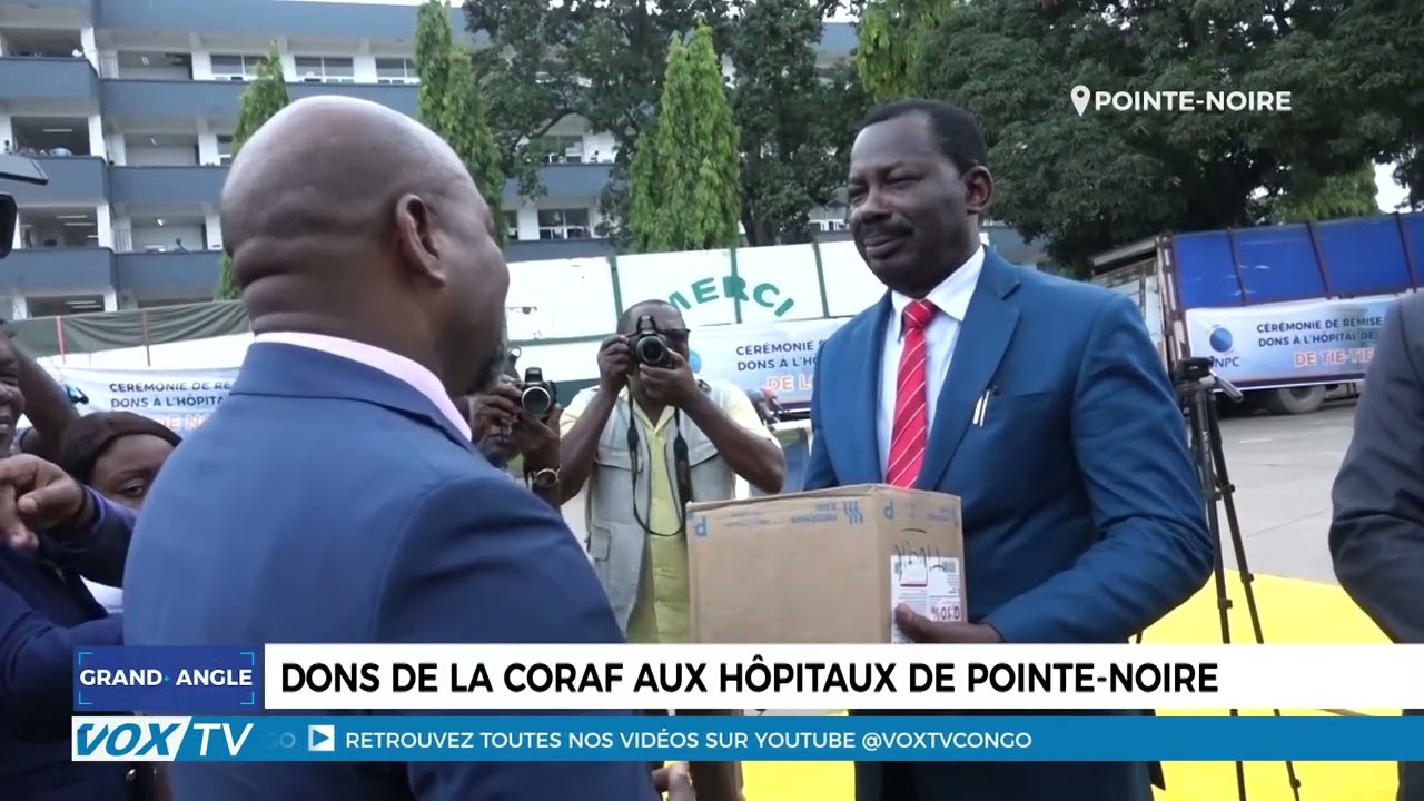 Dons de la  CORAF aux hopitaux de Pointe-Noire