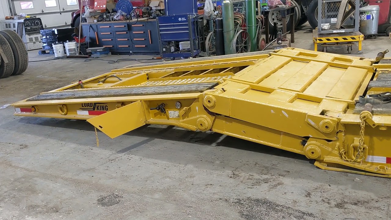 1997 LOAD KING 40 TON POWER FOLD WINCH, RR RAILS For Sale