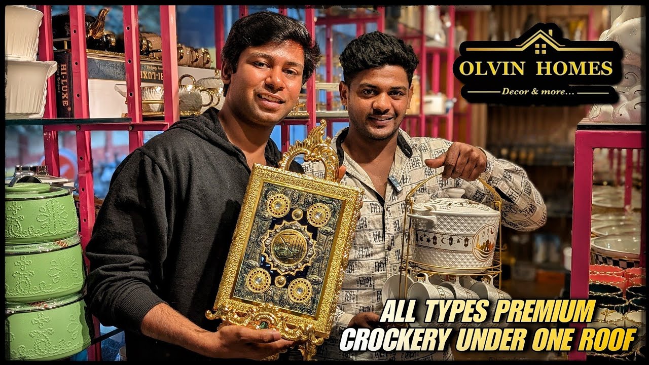 Bangalore Shivajinagar ibrahim Sahib Street trending premium crockery in Safina Plaza Mall