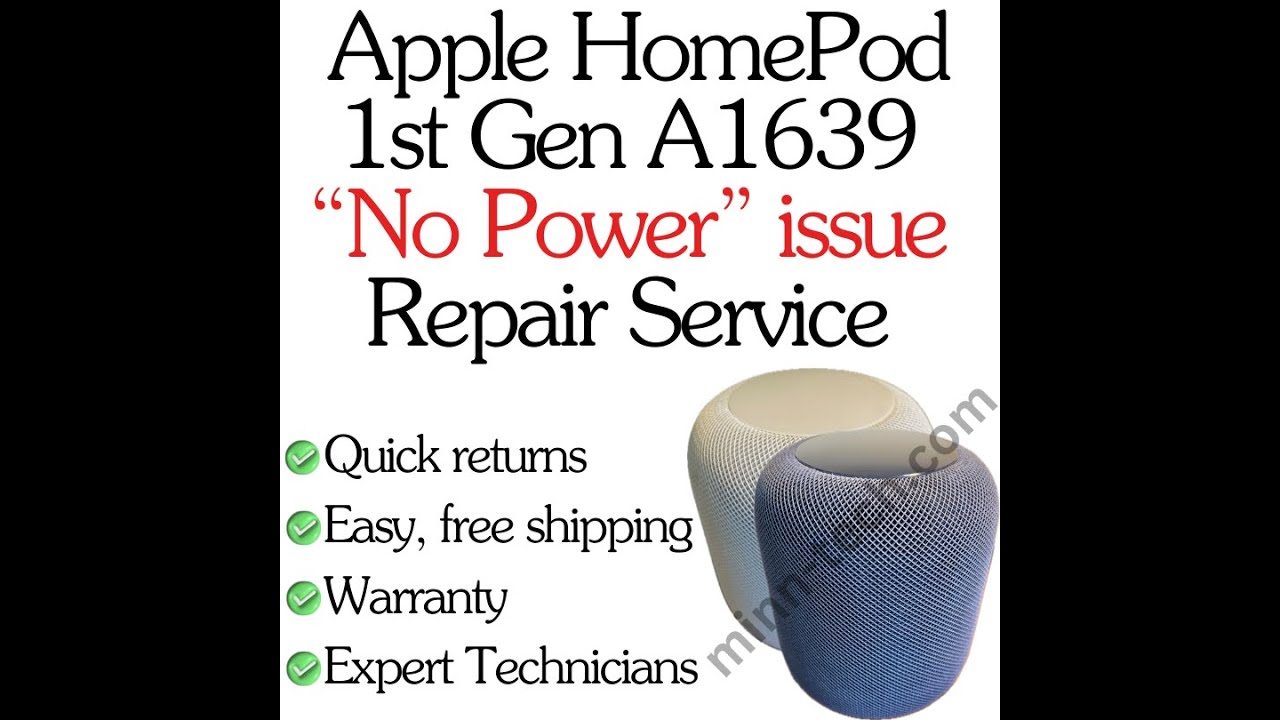 Apple OG HomePod No-Power Not Powering on not turning on Repair Service -1st Gen A1639 minn-tech.com