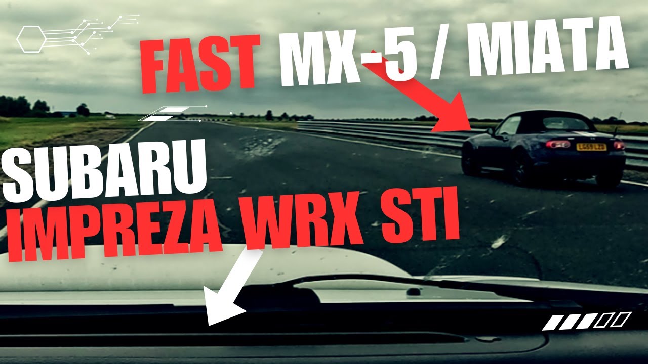 Impreza WRX STI GC8 chasing FAST MX-5 / Miata at Bedford Autodrome + My Best Lap 