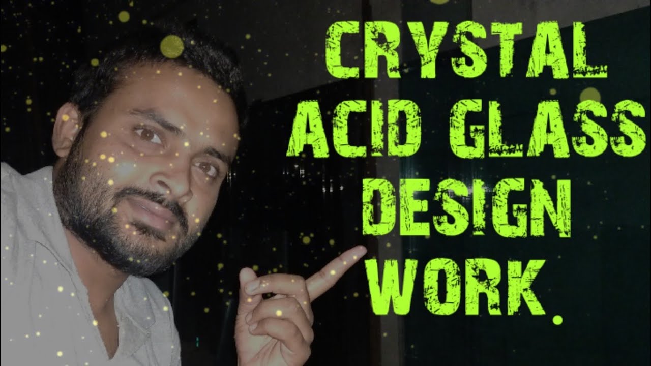 amazing crystal acid glass design work/glass art..