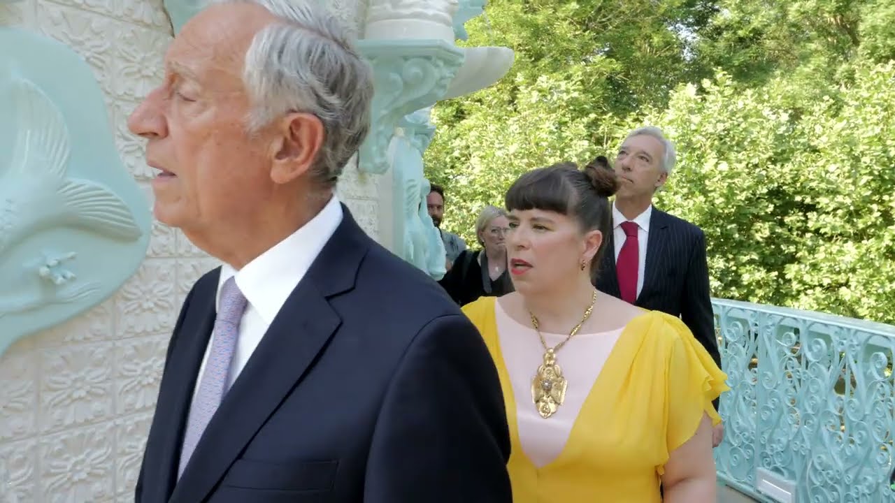 Wedding Cake by joana de Vasconcelos, Inauguration with HE President of Portugal, Waddesdon Manor