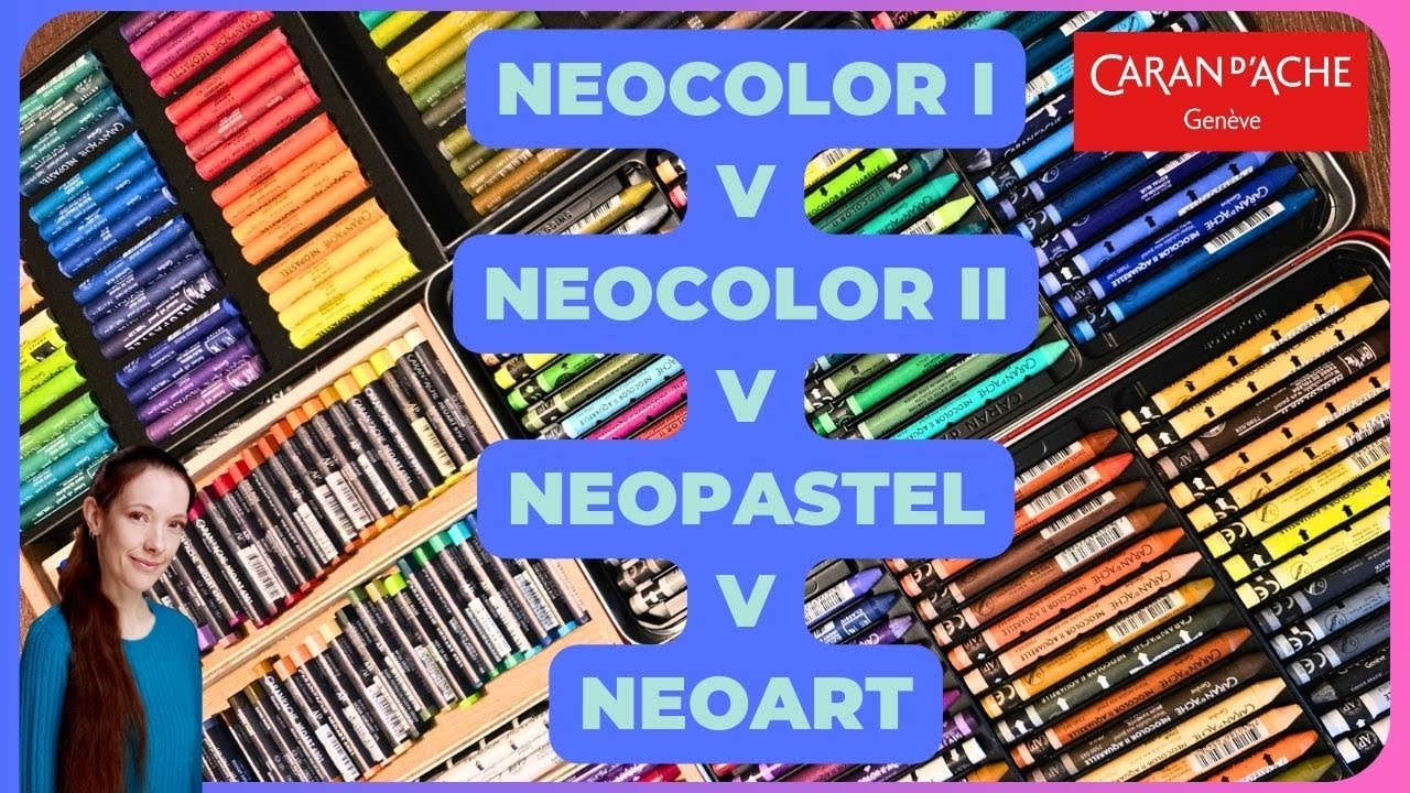 What's the difference between Neoart, Neopastels, Neocolor I & Neocolor II crayons by Caran D'ache?