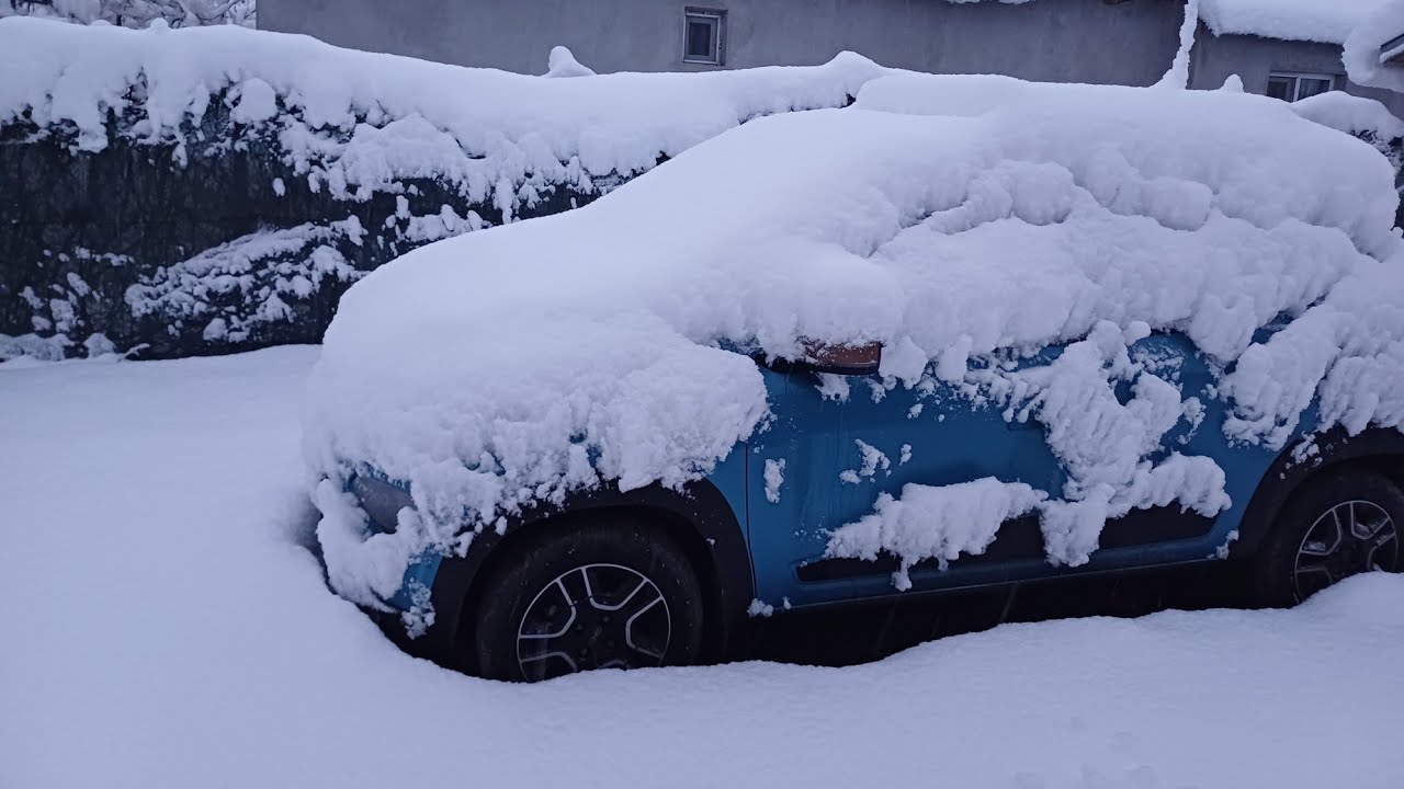 215 km iarna cu mașina electrica .
