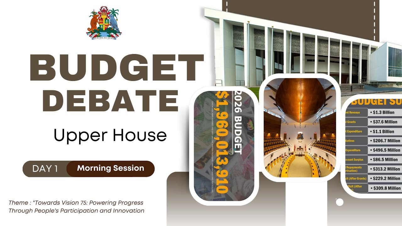 2026 Budget Debate, Upper House | Day 1 (Morning Session)