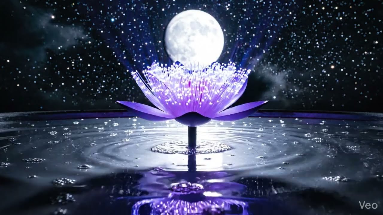 Celestial Flora: Color-Shifting Neon Lotus