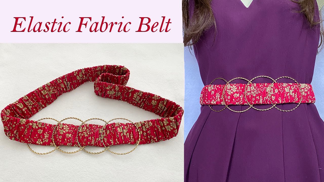 Easy 💖 How to Make a Belt | Beautiful Fabric Wrapped Elastic Scrunchie Belt | cinto | बेल्ट | ਬੈਲਟ