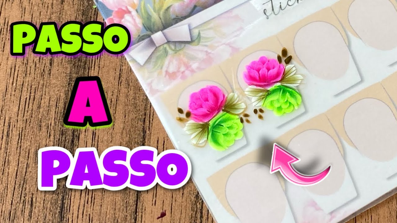 PASSO À PASSO ROSAS NEON USANDO MOLDES DA KA.ADESIVOS 😍👏