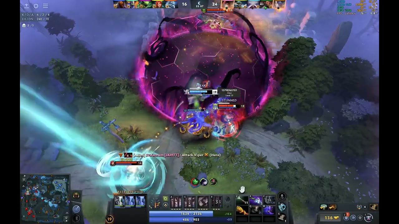 Faceless Void Safelane with Mirana, Dota 2 Gameplay 7.39e