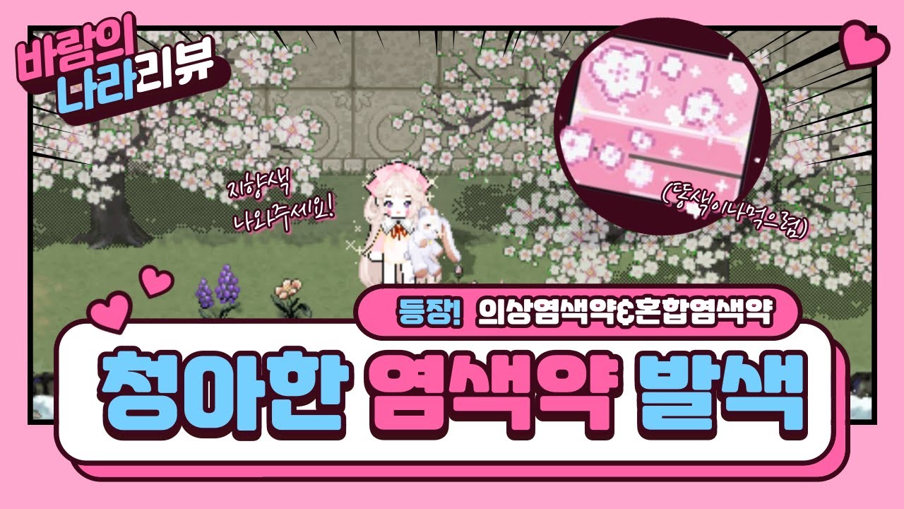 바람의나라 청아한염색약 올컬러 발색💖의상염색약 리뷰