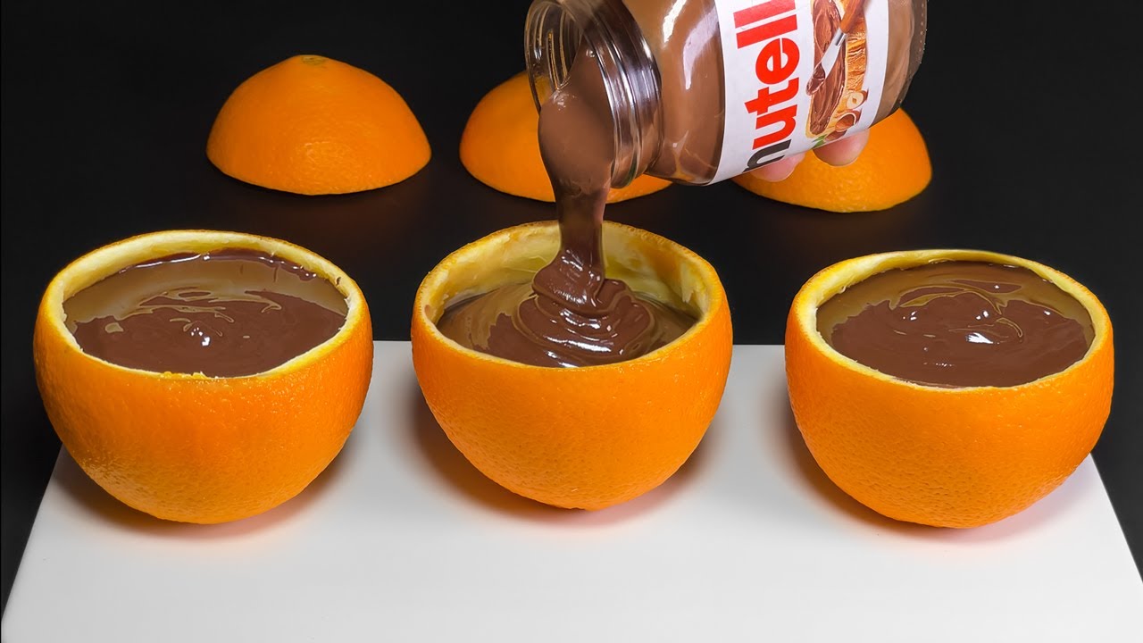 Only Nutella and oranges! Incredible dessert in 5 minutes! No oven, no gelatin, no flour
