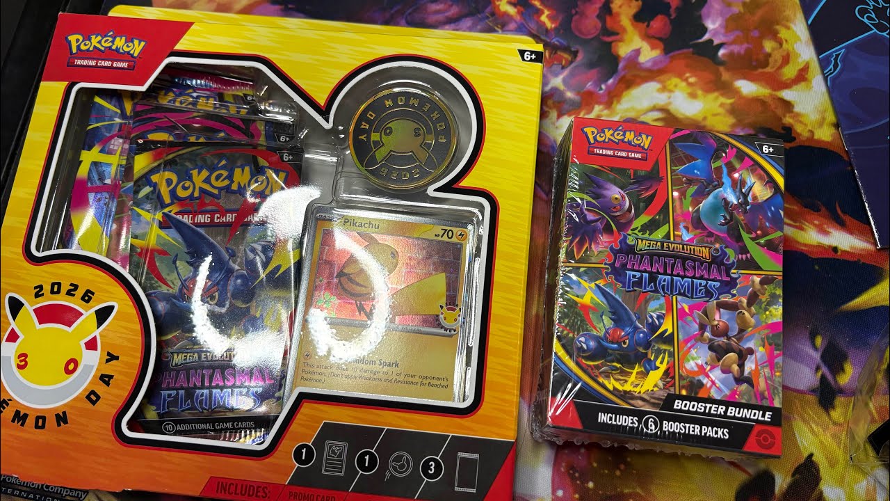 Unboxing Pokemon cards phantasmal flames and trading card game 2026