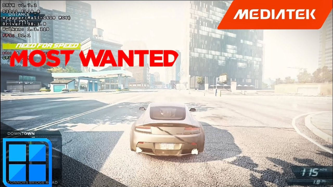 Winlator Ludashi 2.8.2 Need For Speed Most Wanted 2012 720p High Graphics Settings - MALI CPU DEVICE
